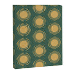 Boho Summer Sun Pattern X Kelly Green and Yellow Canvas Print Gallery Image 8