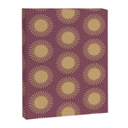 Boho Summer Sun Pattern XI Mauve and Neutral Yellow Canvas Print Gallery Image 8