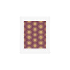 Boho Summer Sun Pattern XI Mauve and Neutral Yellow Art Print Gallery Image 1