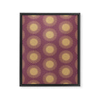 Boho Summer Sun Pattern XI Mauve and Neutral Yellow Framed Canvas Print Gallery Image 8