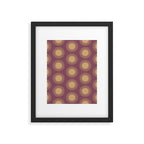 Boho Summer Sun Pattern XI Mauve and Neutral Yellow Framed Art Print Gallery Image 6