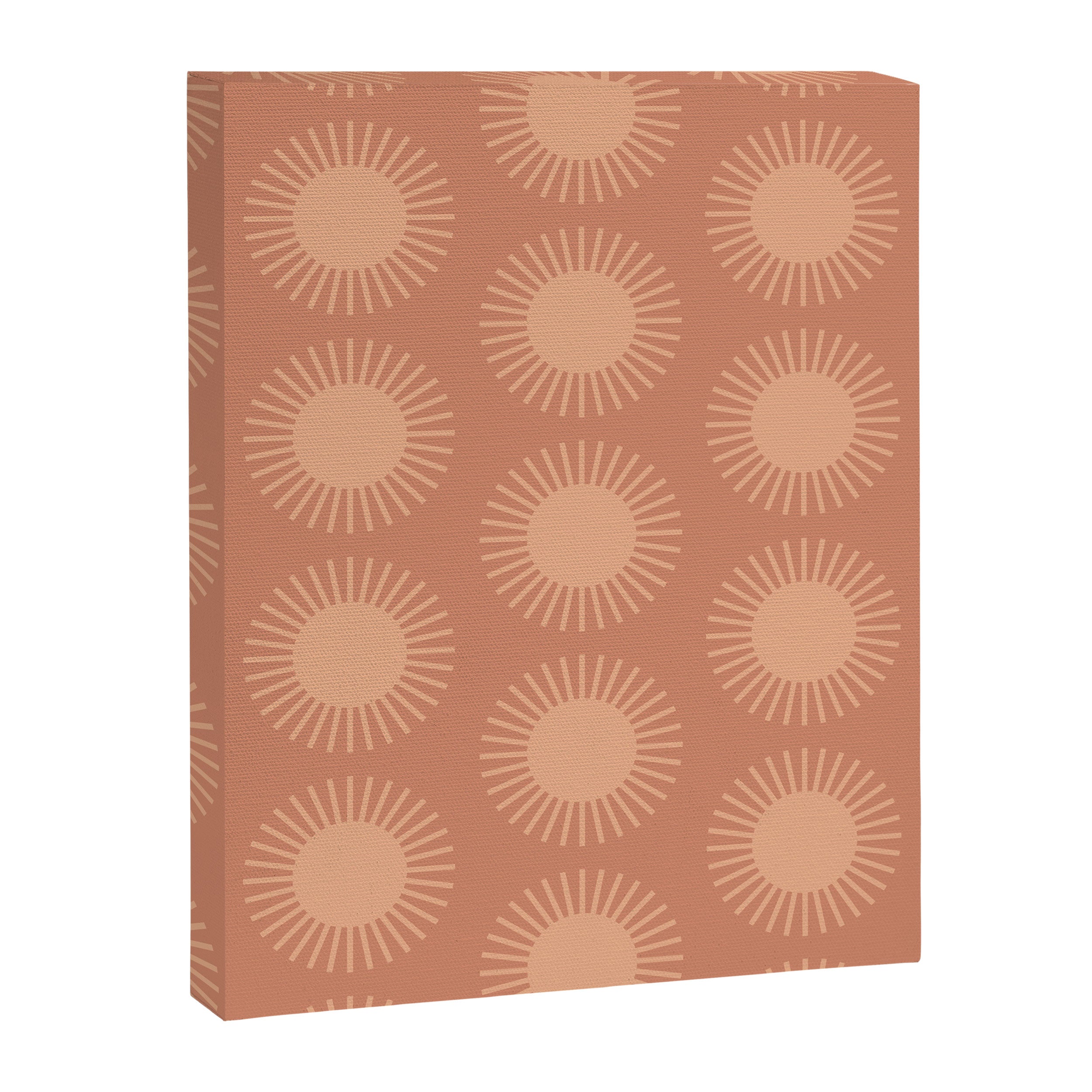 Boho Summer Sun Pattern XII Peach Canvas Print Gallery Image 8