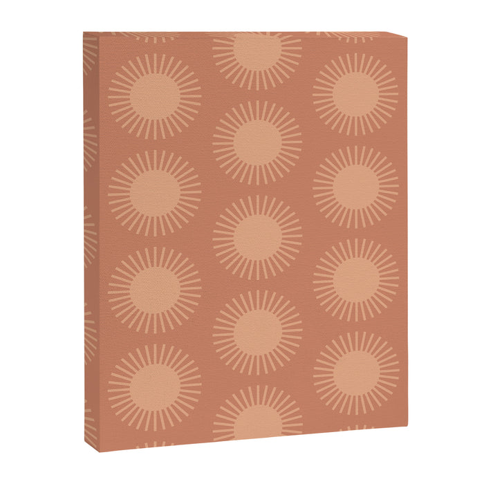 Boho Summer Sun Pattern XII Peach Canvas Print Gallery Image 1