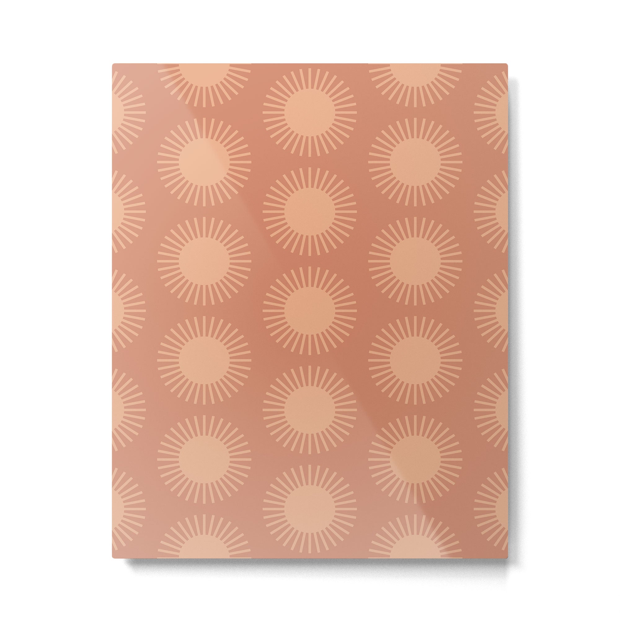 Boho Summer Sun Pattern XII Peach Metal Print Gallery Image 6