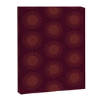 Boho Summer Sun Pattern XIII Dark Maroon Red Canvas Print Gallery Image 8