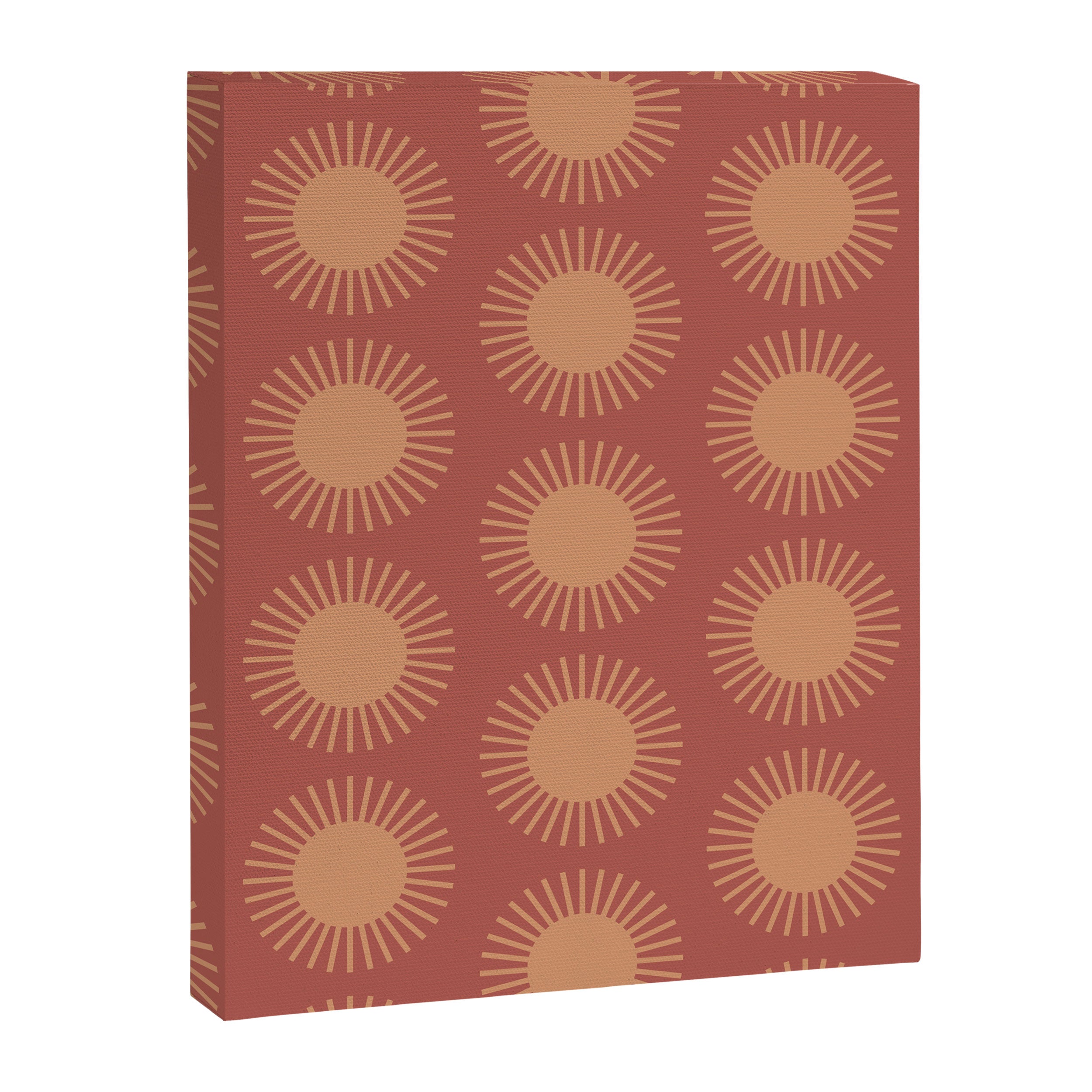 Boho Summer Sun Pattern XIV Earthy Pink and Beige Canvas Print Gallery Image 8