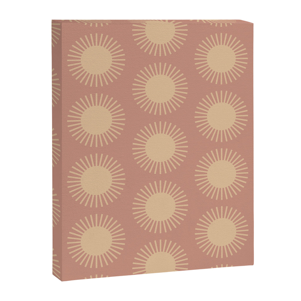 Boho Summer Sun Pattern XV Neutral Pastel Pink Canvas Print Gallery Image 8