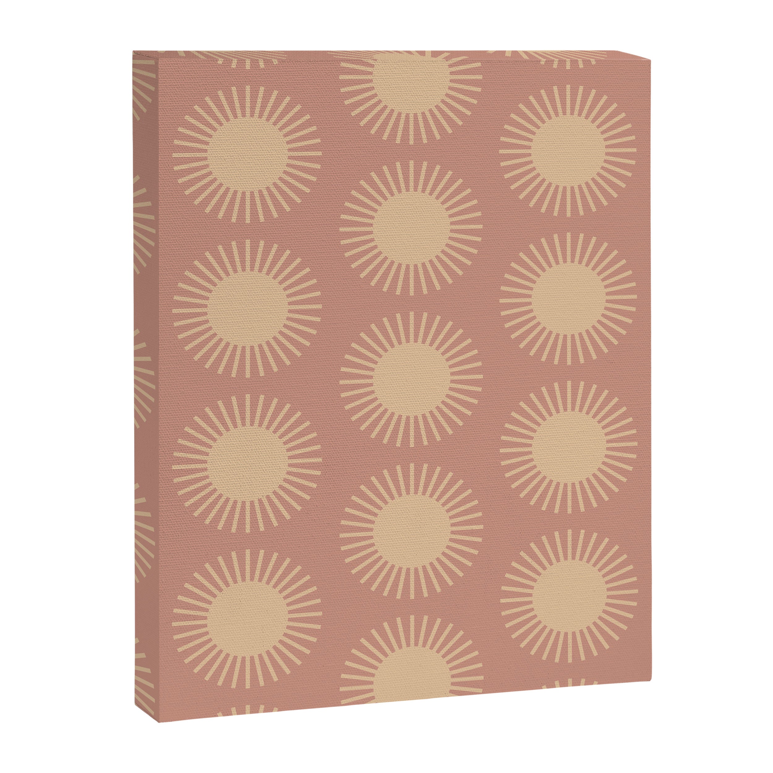 Boho Summer Sun Pattern XV Neutral Pastel Pink Canvas Print Gallery Image 8