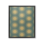 Boho Summer Sun Pattern XVI Neutral Earthy Sage Yellow Framed Canvas Print Gallery Image 8
