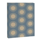 Boho Summer Sun Pattern XVII Blue and Beige Canvas Print Gallery Image 8