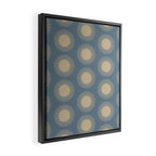 Boho Summer Sun Pattern XVII Blue and Beige Framed Canvas Print Gallery Image 2