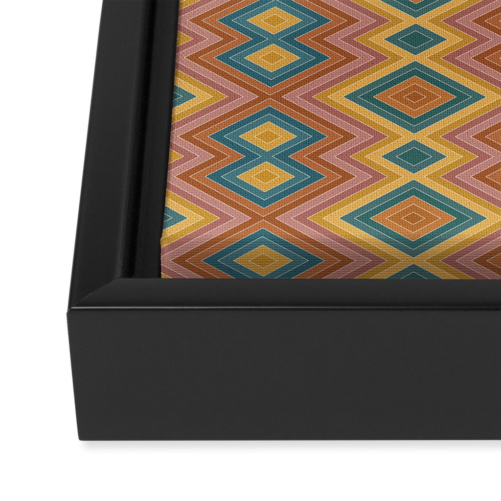 Boho Western Geometric Pattern I Framed Canvas Print Gallery Image 3
