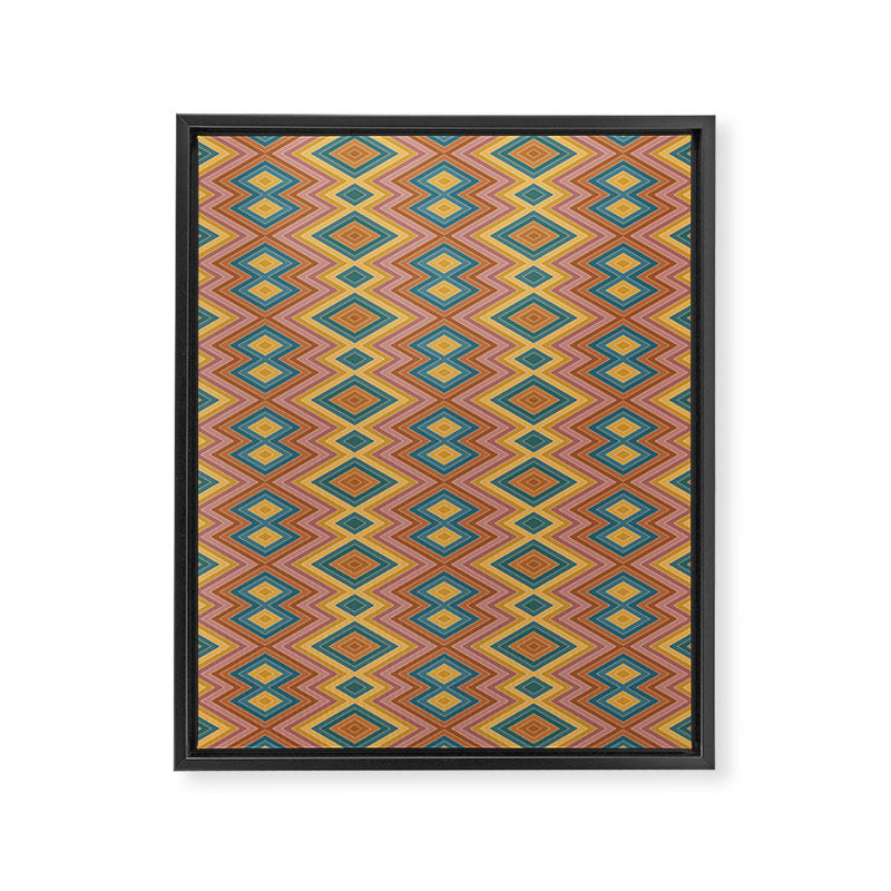Boho Western Geometric Pattern I Framed Canvas Print Gallery Image 8
