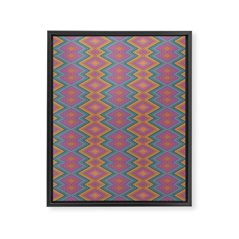 Boho Western Geometric Pattern II Framed Canvas Print Gallery Image 8