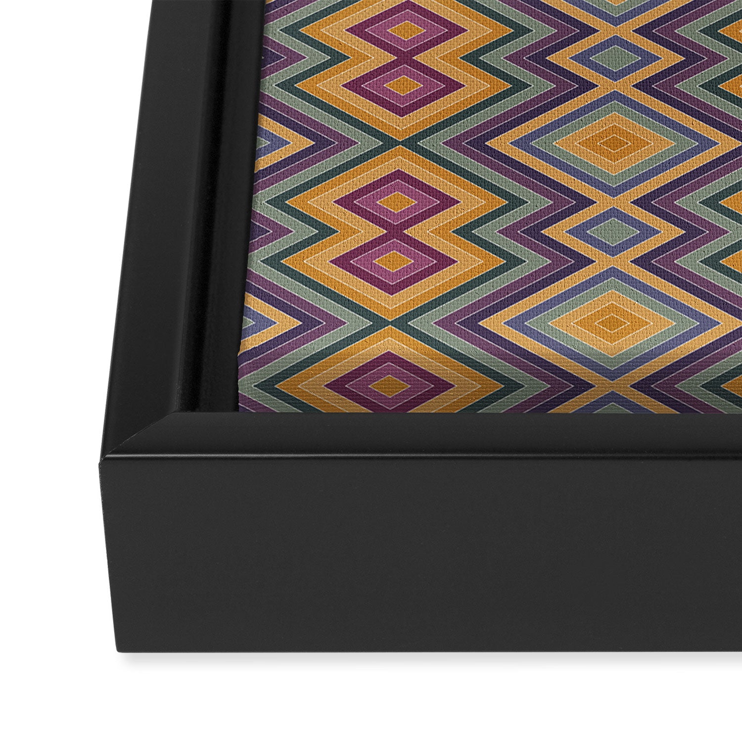 Boho Western Geometric Pattern IV Framed Canvas Print Gallery Image 3