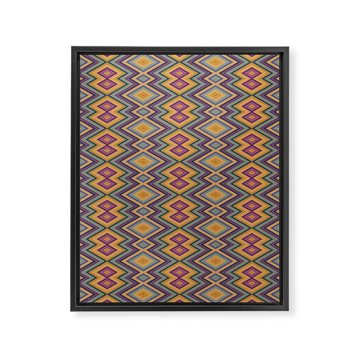 Boho Western Geometric Pattern IV Framed Canvas Print Gallery Image 1
