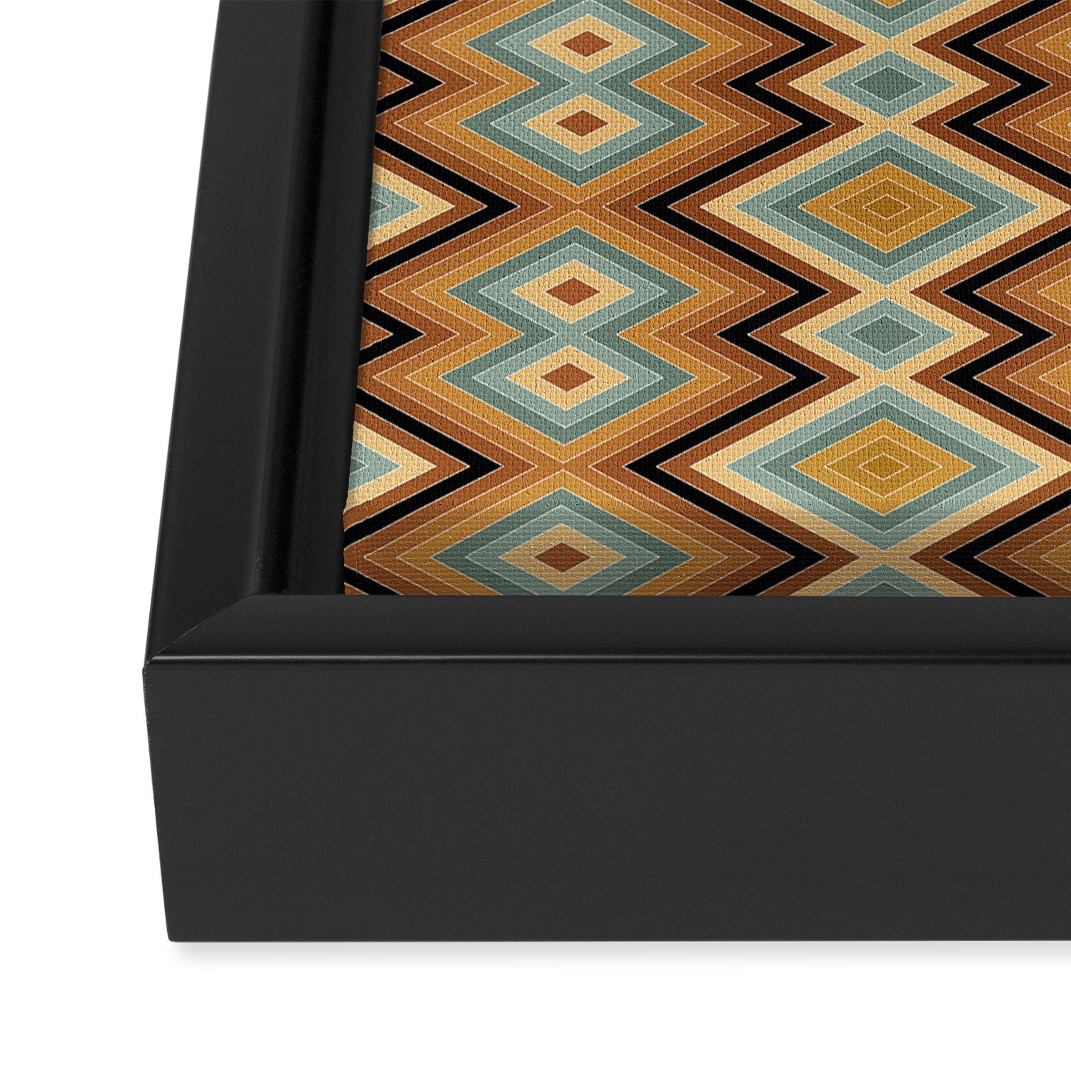 Boho Western Geometric Pattern V Framed Canvas Print Gallery Image 3