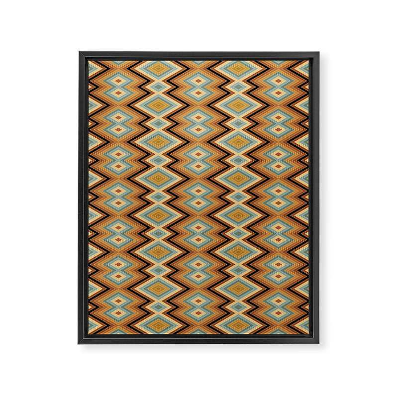 Boho Western Geometric Pattern V Framed Canvas Print Gallery Image 8