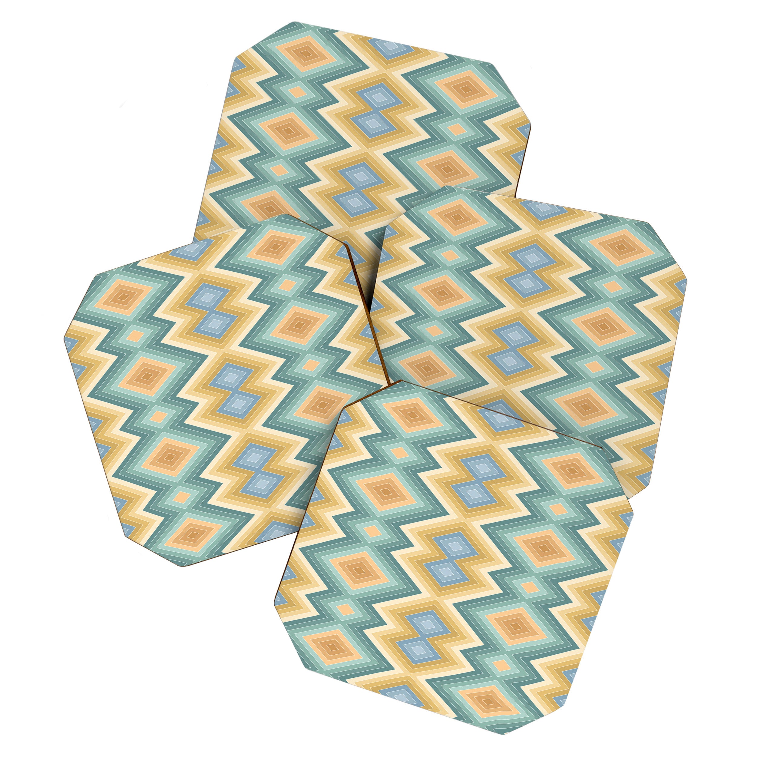 Boho Western Geometric Pattern VI Coaster Gallery Image 1