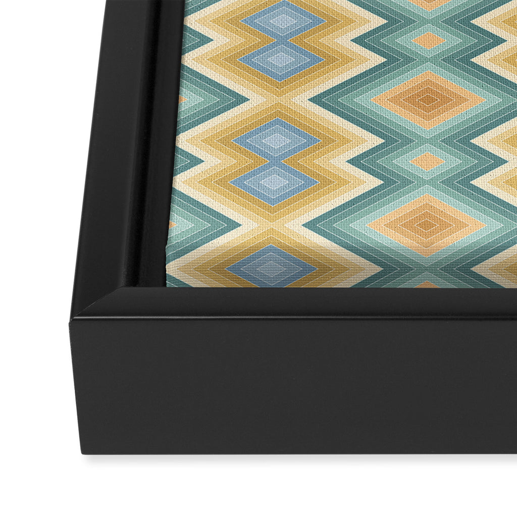 Boho Western Geometric Pattern VI Framed Canvas Print Gallery Image 3