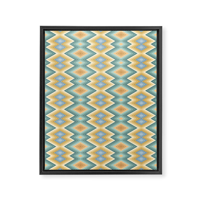 Boho Western Geometric Pattern VI Framed Canvas Print Gallery Image 1