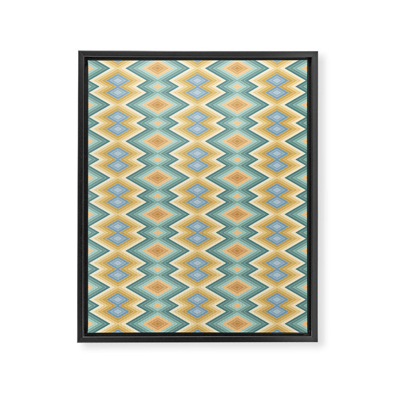 Boho Western Geometric Pattern VI Framed Canvas Print Gallery Image 8