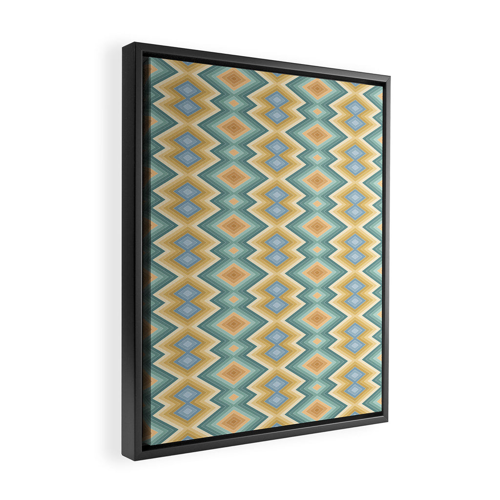 Boho Western Geometric Pattern VI Framed Canvas Print Gallery Image 2