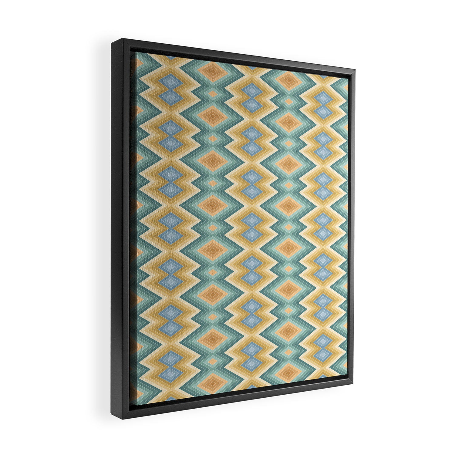 Boho Western Geometric Pattern VI Framed Canvas Print Gallery Image 2