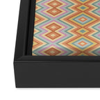 Boho Western Geometric Pattern VII Framed Canvas Print Gallery Image 3