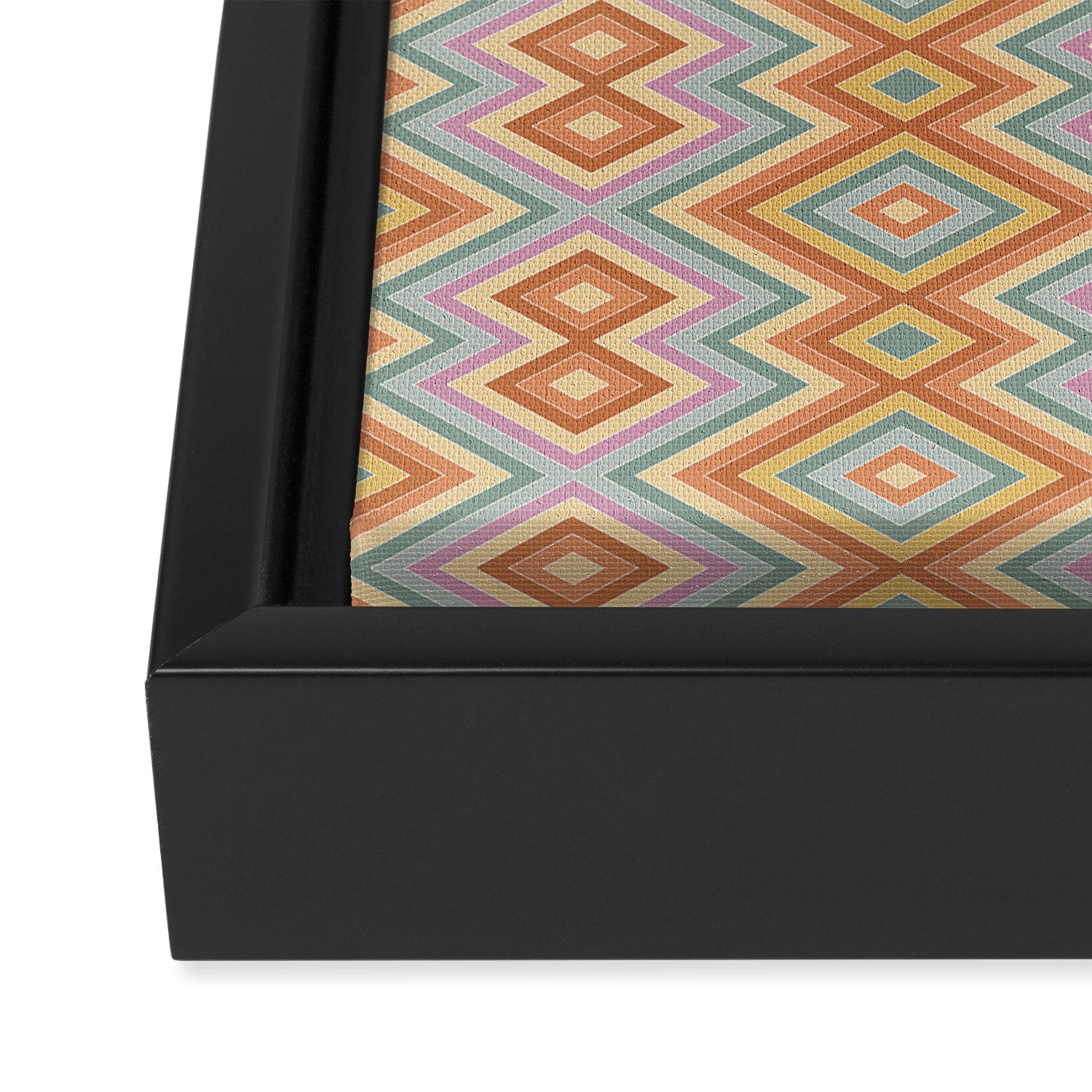 Boho Western Geometric Pattern VII Framed Canvas Print Gallery Image 3