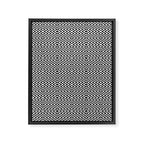 Boho Western Geometric Pattern VIII Black and White Framed Canvas Print Gallery Image 8