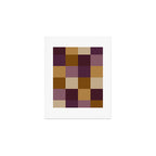 Bold Autumn Checks Pattern - Large XII Art Print Gallery Image 1