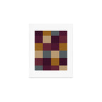 Bold Autumn Checks Pattern - Large XIII Art Print Gallery Image 1