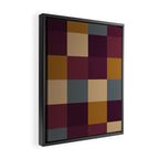 Bold Autumn Checks Pattern - Large XIII Framed Canvas Print Gallery Image 2