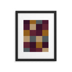 Bold Autumn Checks Pattern - Large XIII Framed Art Print Gallery Image 6