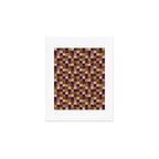 Bold Autumn Checks Pattern - Small XII Art Print Gallery Image 1