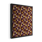 Bold Autumn Checks Pattern - Small XII Framed Canvas Print Gallery Image 2