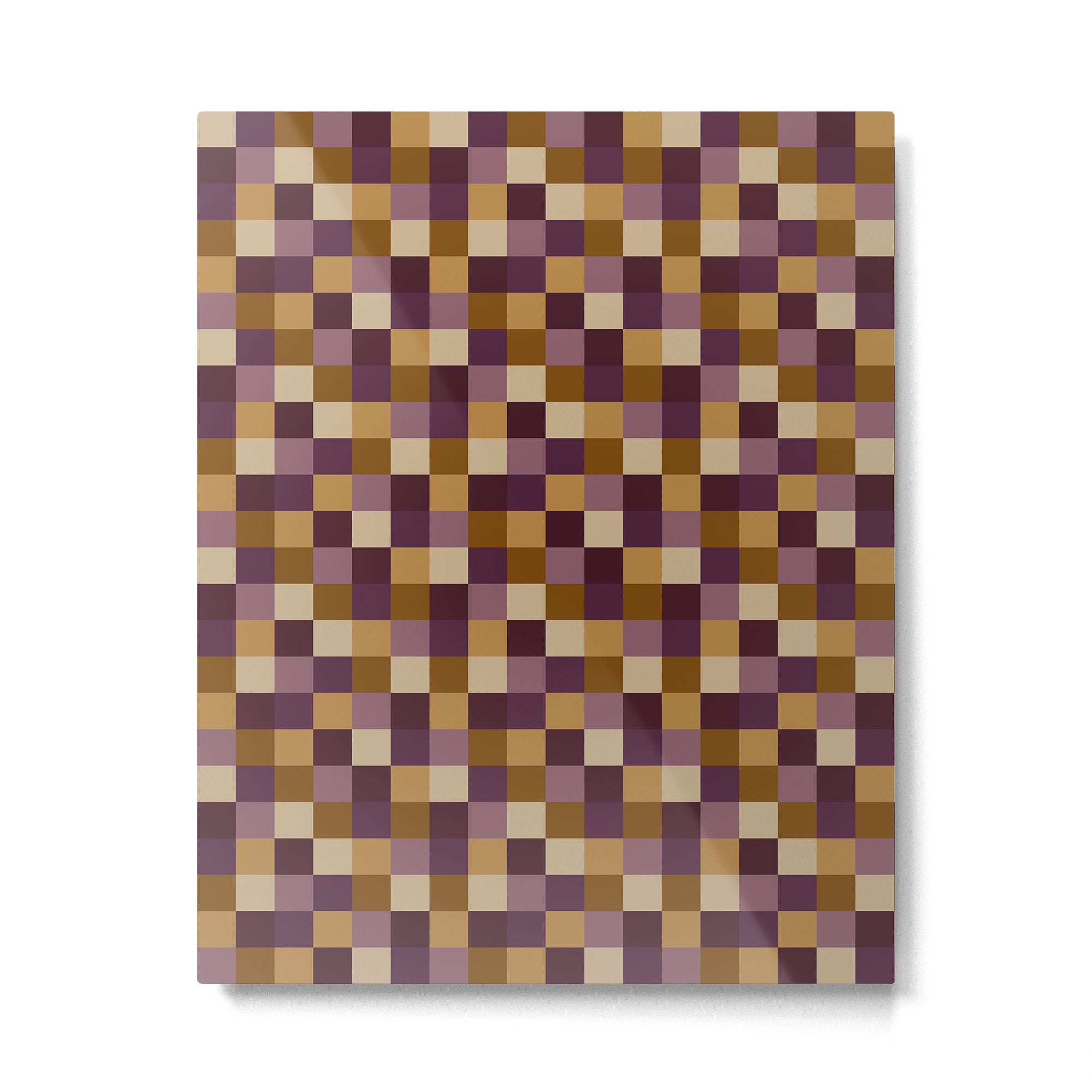 Bold Autumn Checks Pattern - Small XII Metal Print Gallery Image 6