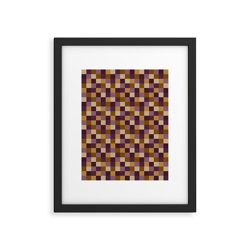 Bold Autumn Checks Pattern - Small XII Framed Art Print Gallery Image 6