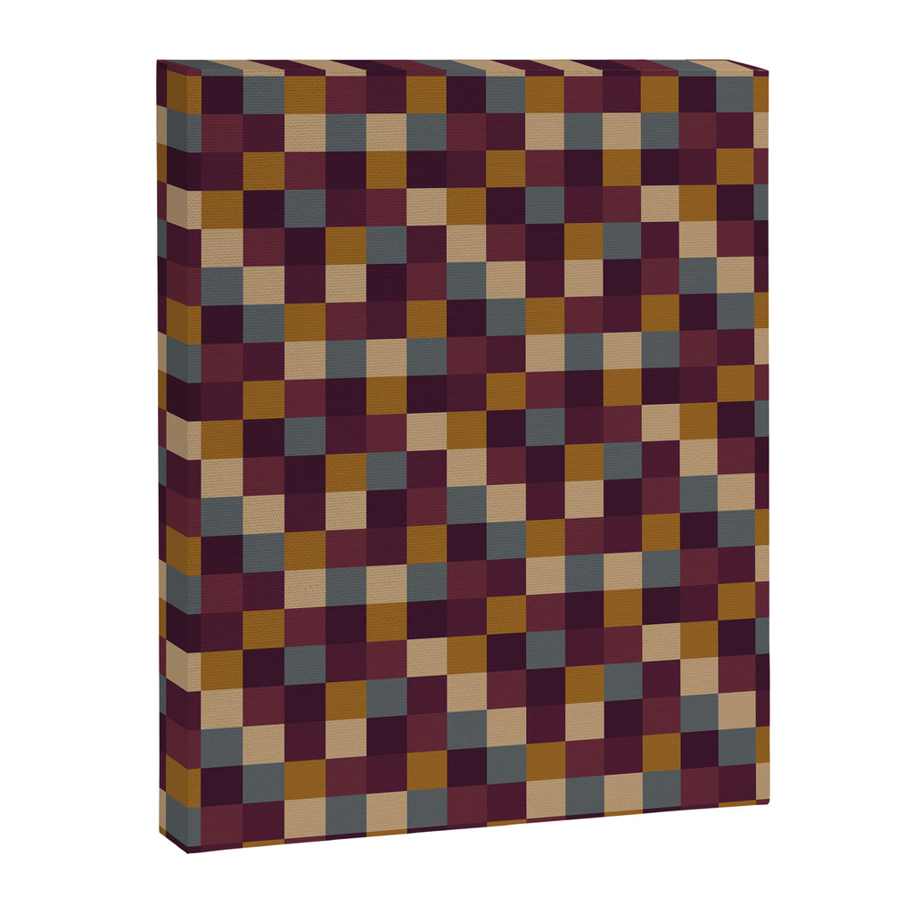 Bold Autumn Checks Pattern - Small XIII Canvas Print Gallery Image 8