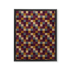 Bold Autumn Checks Pattern - Small XIII Framed Canvas Print Gallery Image 8