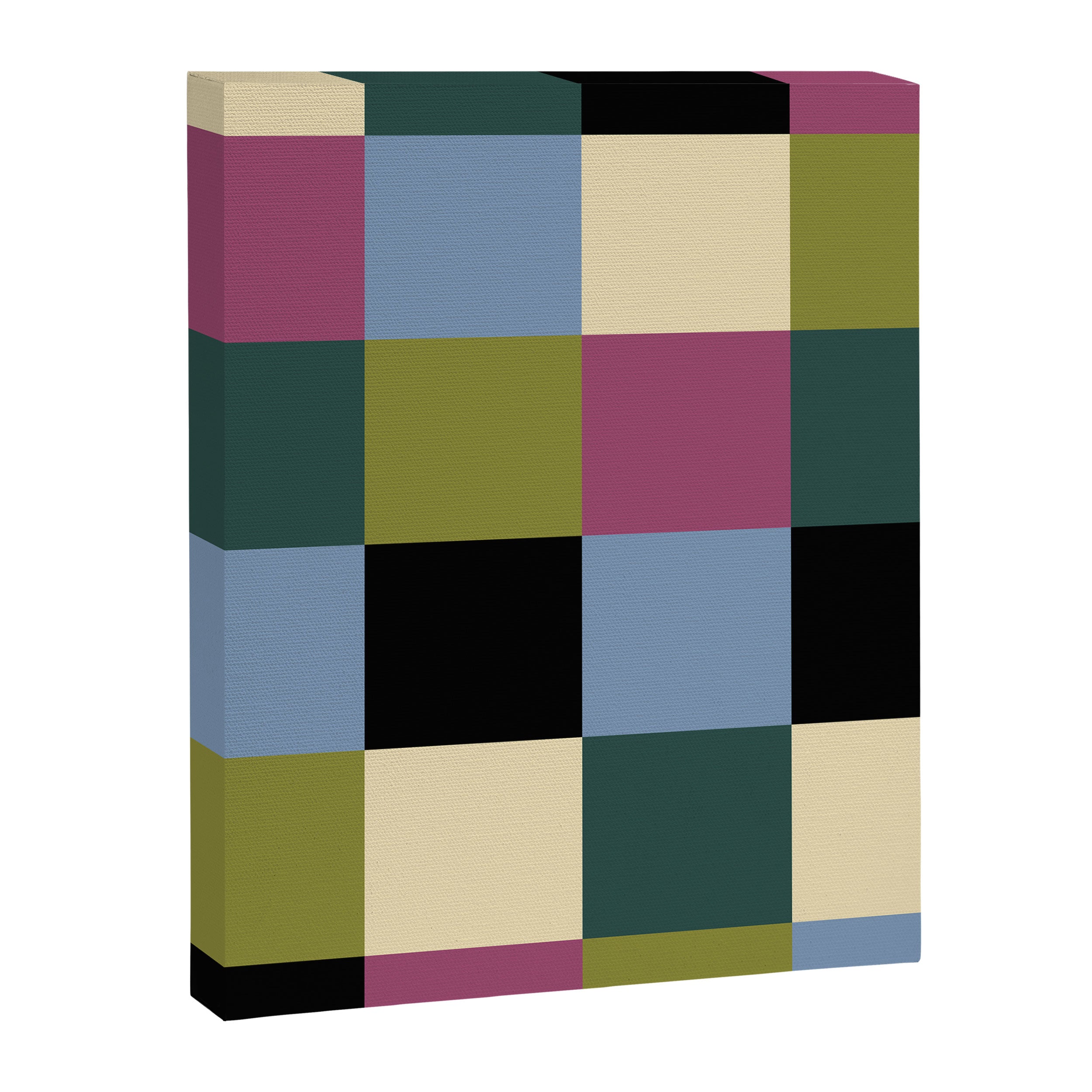 Bold Colorful Checks Pattern - Large I Canvas Print Gallery Image 8