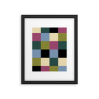 Bold Colorful Checks Pattern - Large I Framed Art Print Gallery Image 6