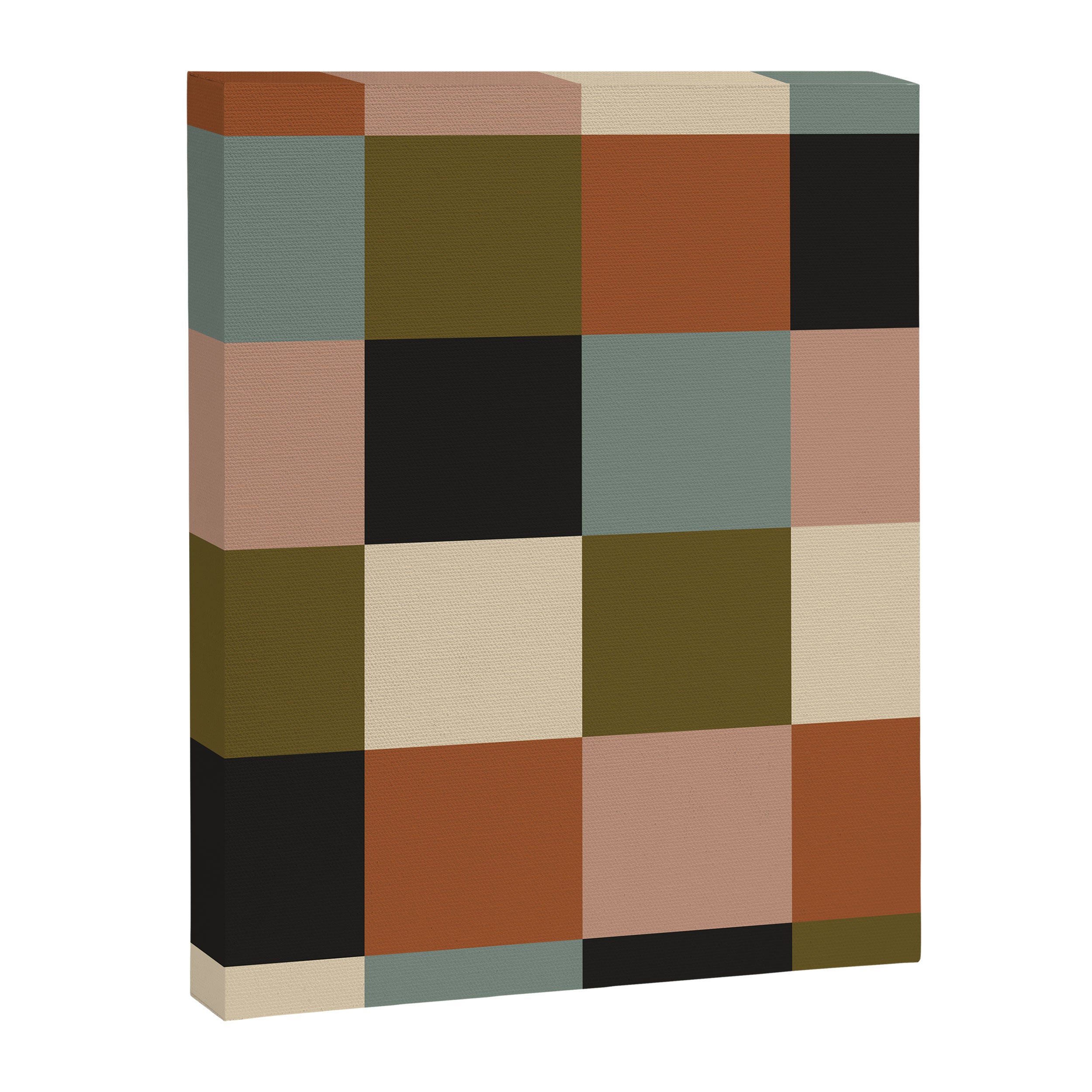 Bold Colorful Checks Pattern - Large II Canvas Print Gallery Image 8