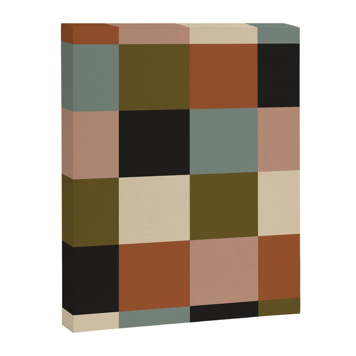 Bold Colorful Checks Pattern - Large II Canvas Print Gallery Image 1