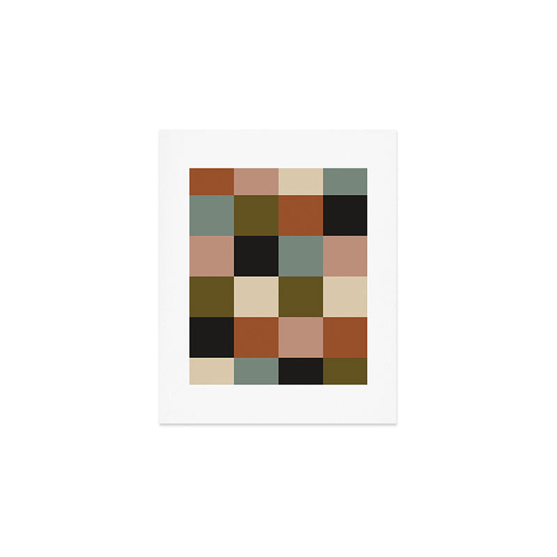 Bold Colorful Checks Pattern - Large II Art Print Gallery Image 1