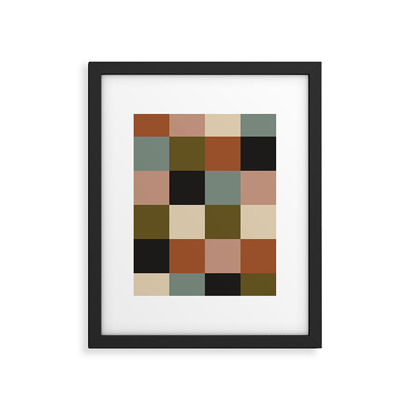 Bold Colorful Checks Pattern - Large II Framed Art Print Gallery Image 6