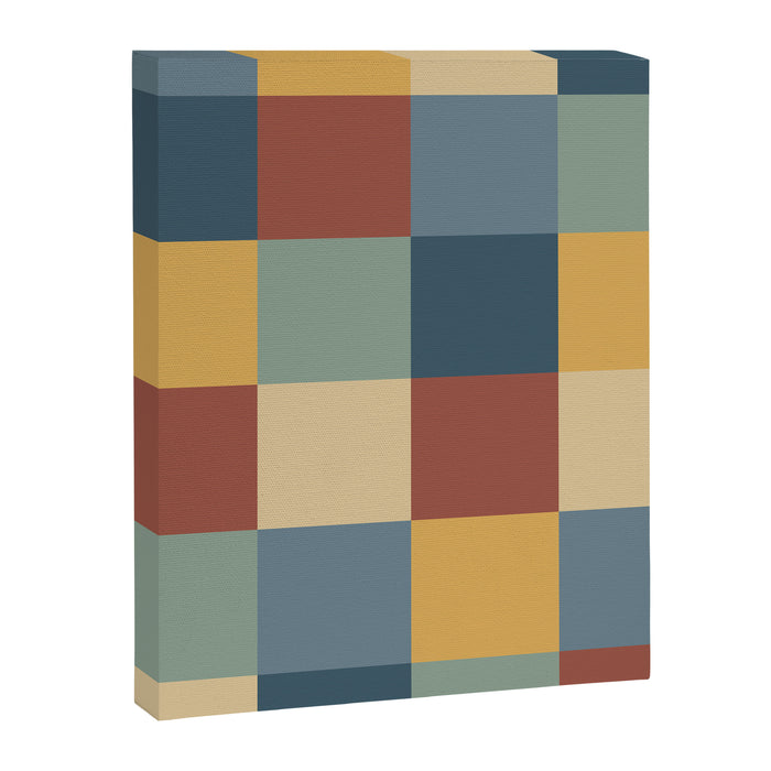 Bold Colorful Checks Pattern - Large IX Canvas Print Gallery Image 1