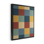 Bold Colorful Checks Pattern - Large IX Framed Canvas Print Gallery Image 2