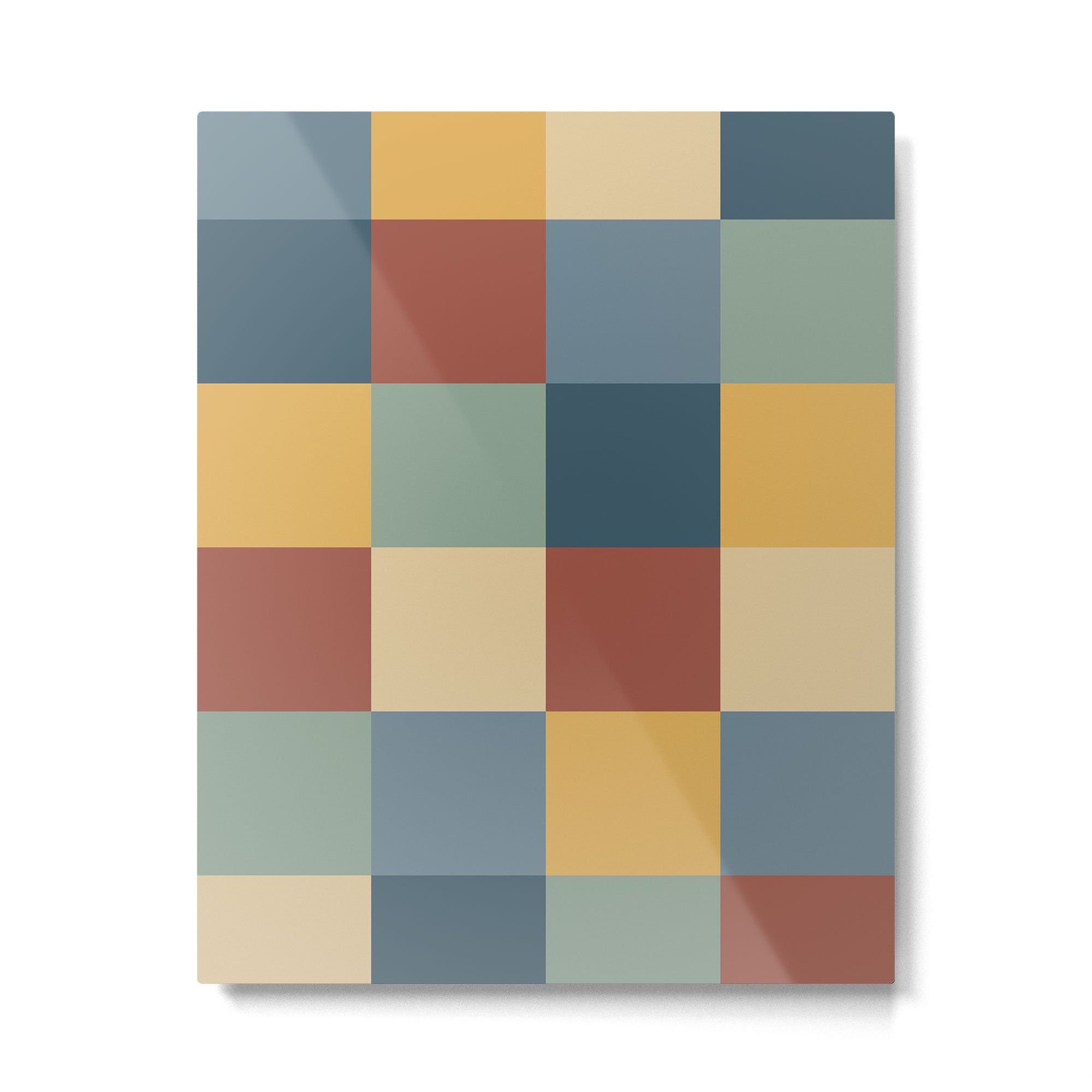 Bold Colorful Checks Pattern - Large IX Metal Print Gallery Image 6